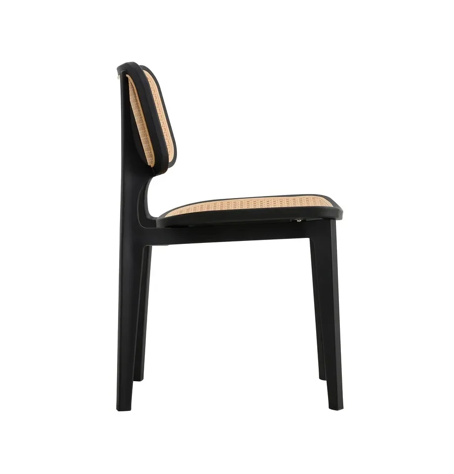 Nordic Stacking Plastic Cane Pp Chair Outdoor Chair Household Restaurant Furniture Pp Cane