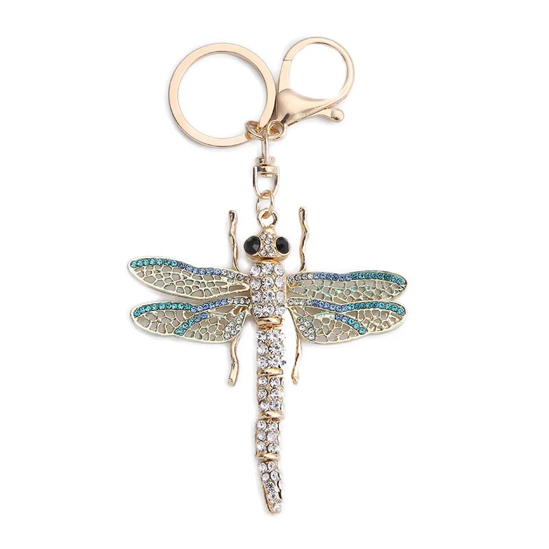 Dragonfly Keychain Car Charm Butterfly Keychains for Women Gifts Creative Gradient Color Key Pendant Dragonfly Design