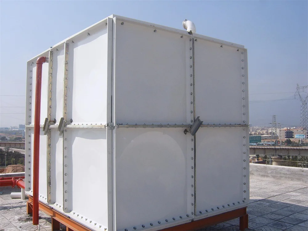 FRP Sectional Square Water Storage Tank for Fire and Water Treatment
