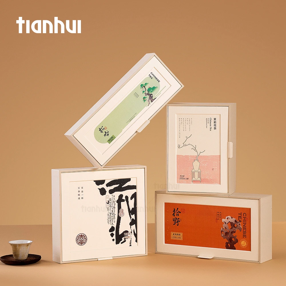 Tianhui Caixa de Presente Intercambiável Ecológica de Papel Natural