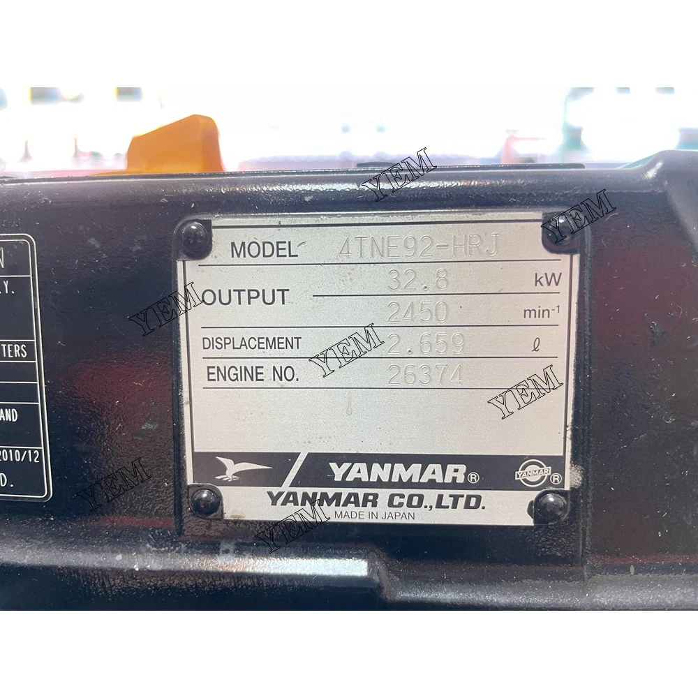 Engineering Machinery Part for Yanmar Engine Part 4TNE92 Complete Engine Assy 6