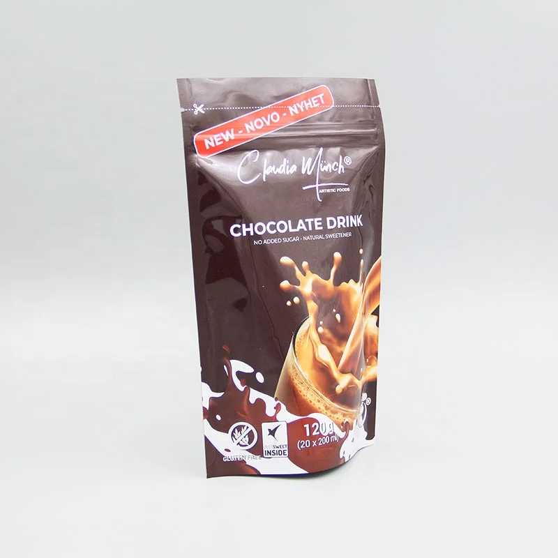 Packing Label Customized Doypack Dark milka 750gr Chocolates and Sweets Powder Biscuits Mylar Bag
