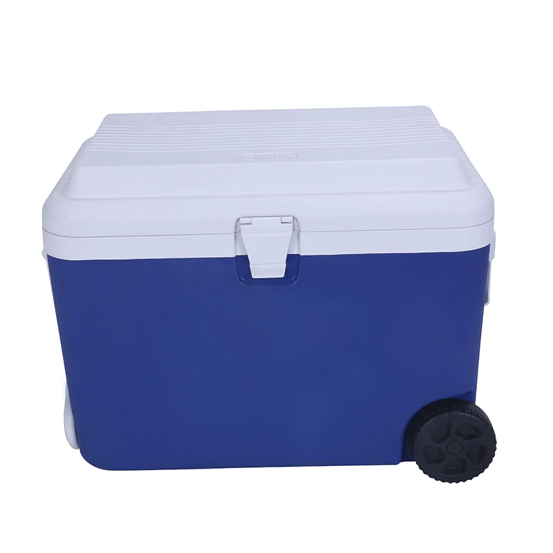 AS5000 50L Customized Big Size Insulated Plastic Tuna Ice Cooler Foam Box Styrofoam With Wheel