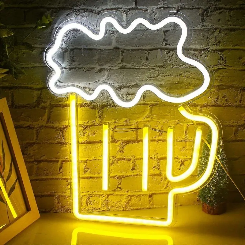 product beer shop restaurant advertising neon light sign for business coffee bar wall mounted colorful led light sign decor-11