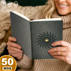 Personalized Production High Quality Low MOQ Office Supplies Wholesale Custom Logo Design Stamp OEM A5 Imitation Leather Planner