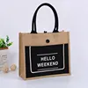 Black jute bag