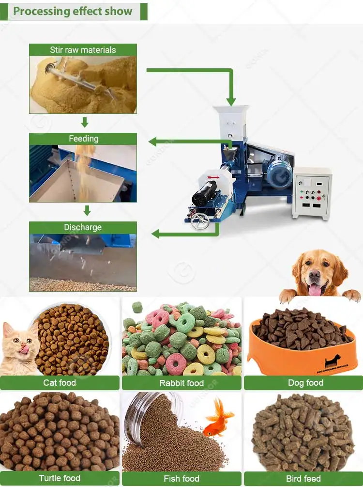 Mill Cat Dry Small Fish Dog Animal Price Pellet Float Pet Food Feed Make Extruder Processing Machine For