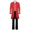 Pantaloni camicia con cappotto rosso