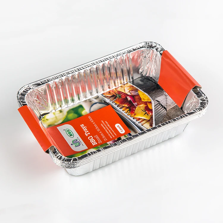 TIA CB34 High Temperature Resistant 8.5 Inch square Box 600ml Cute Disposable Food Plates Custom Foil Containers