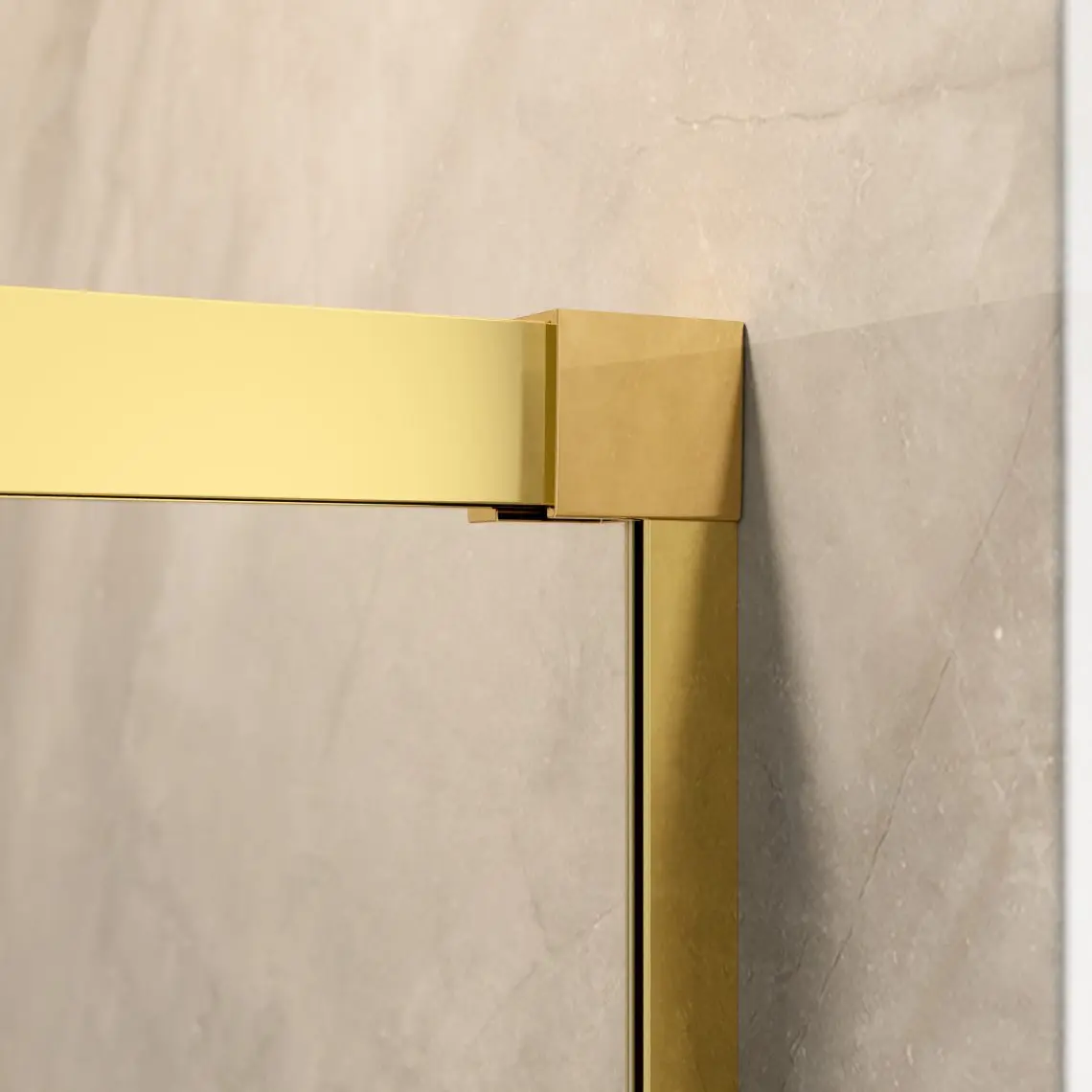 Modern Golden Raindrop Shower Partition Sliding Door 6mm Tempered Glass with Aluminium Frame for Bathroom or Hotel