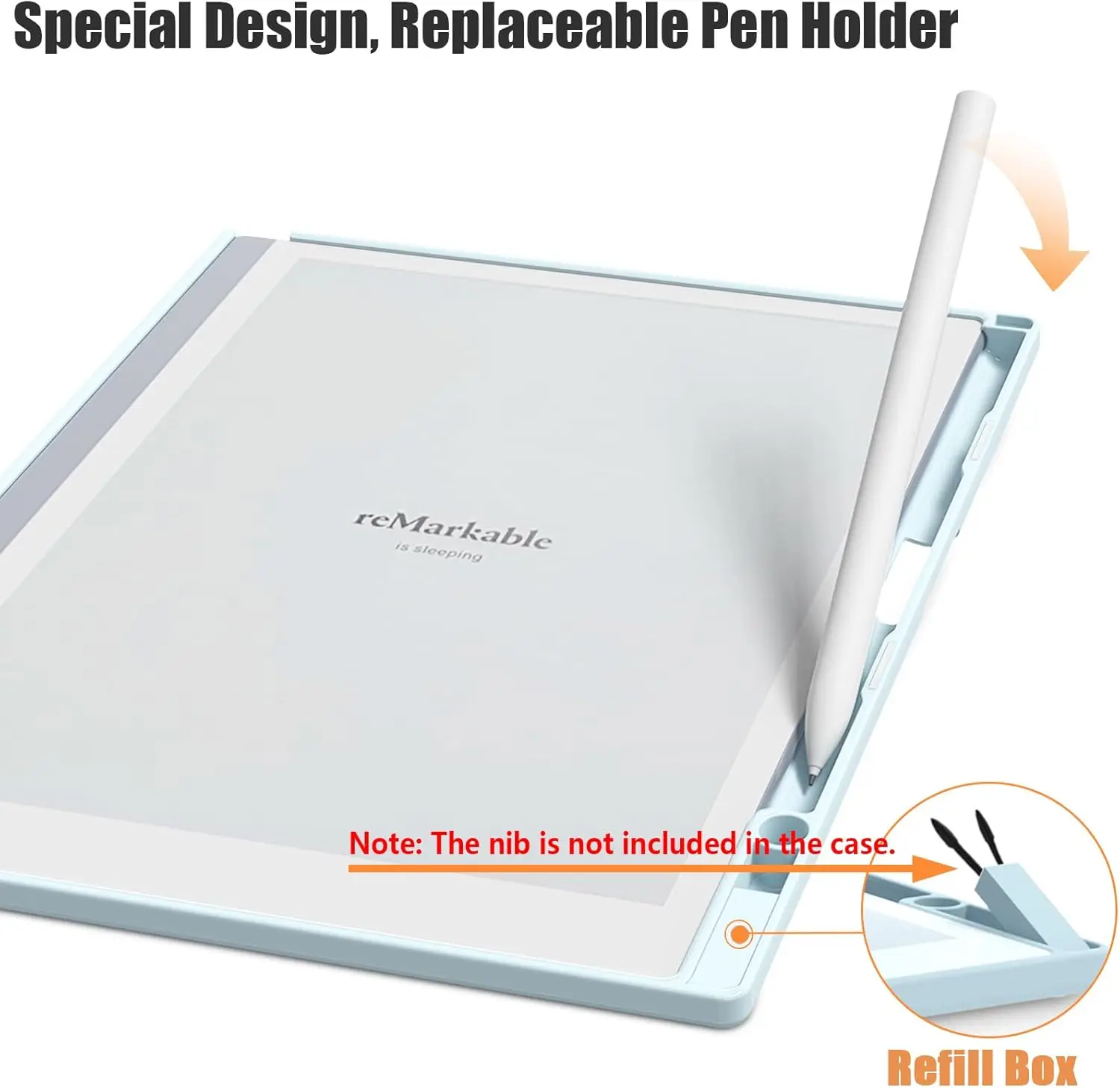 Case for Remarkable 2 Paper Tablet 10.3" 2020 Released Book Folio Design with Built-in Pen Holder Lightweight Transparent Covers manufacture