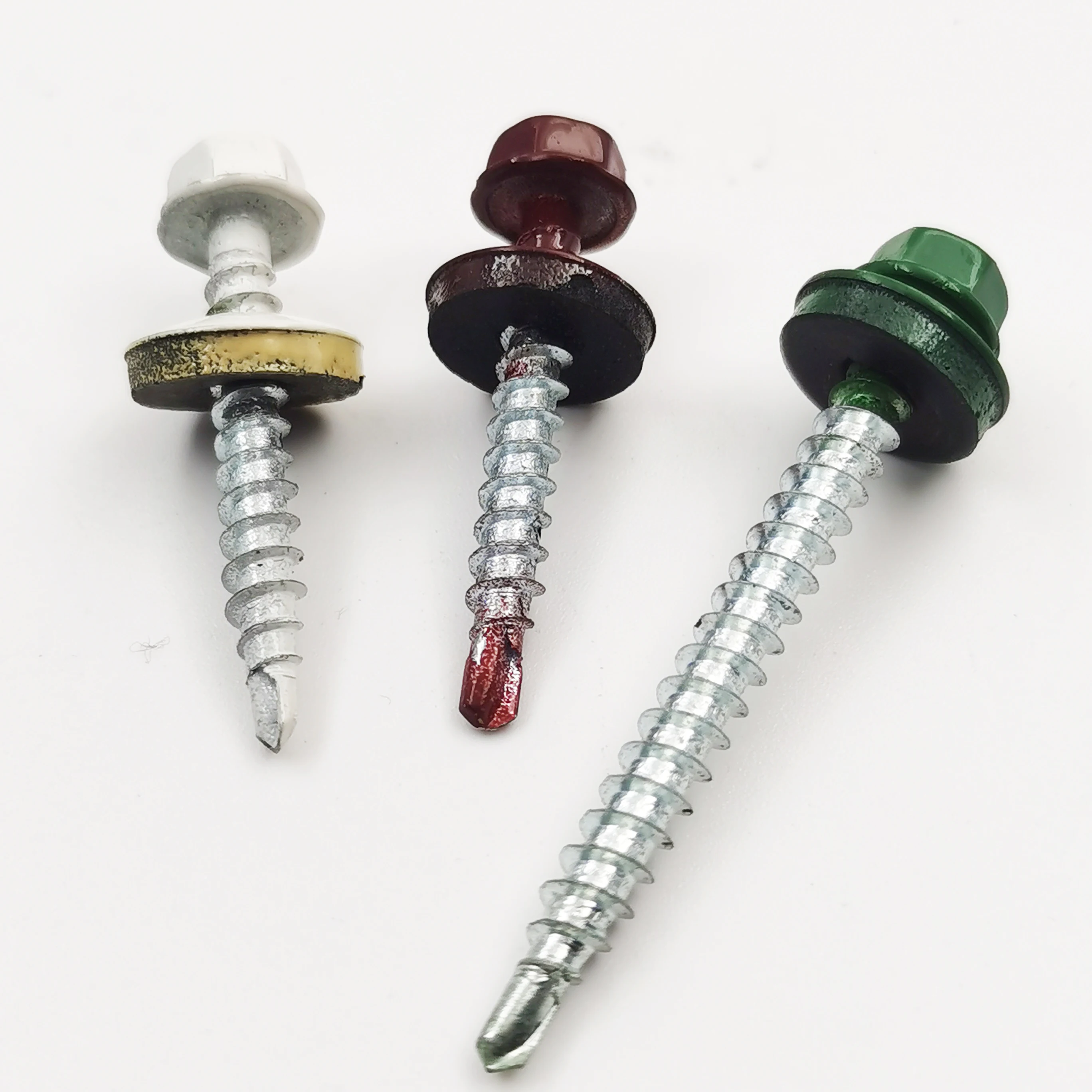 Color Painted Wholesale Tek Screws Galvanised Hex Head Self Drilling