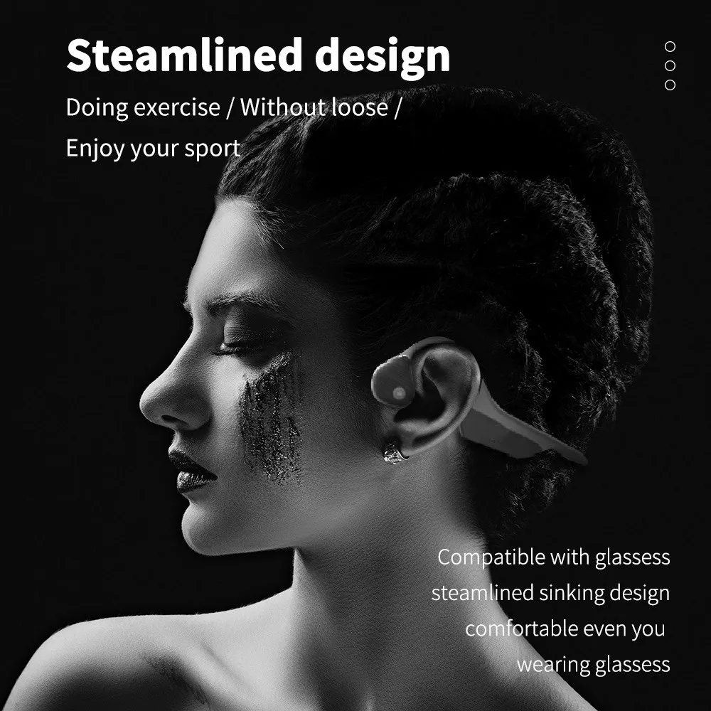 Лидер продаж Amazon, Спортивная гарнитура с открытыми ушами, IPX7, водонепроницаемые беспроводные наушники с костной проводимостью, наушники с микрофоном