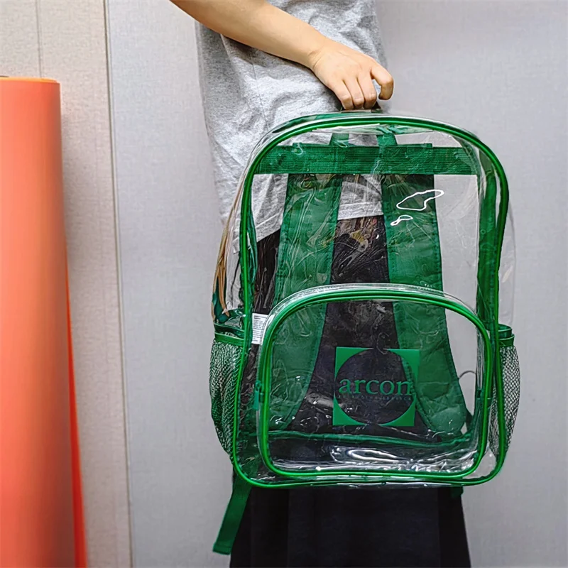 Transparent PVC School Backpack Clear Backpack with Transparent PVC Bag Student Backpack