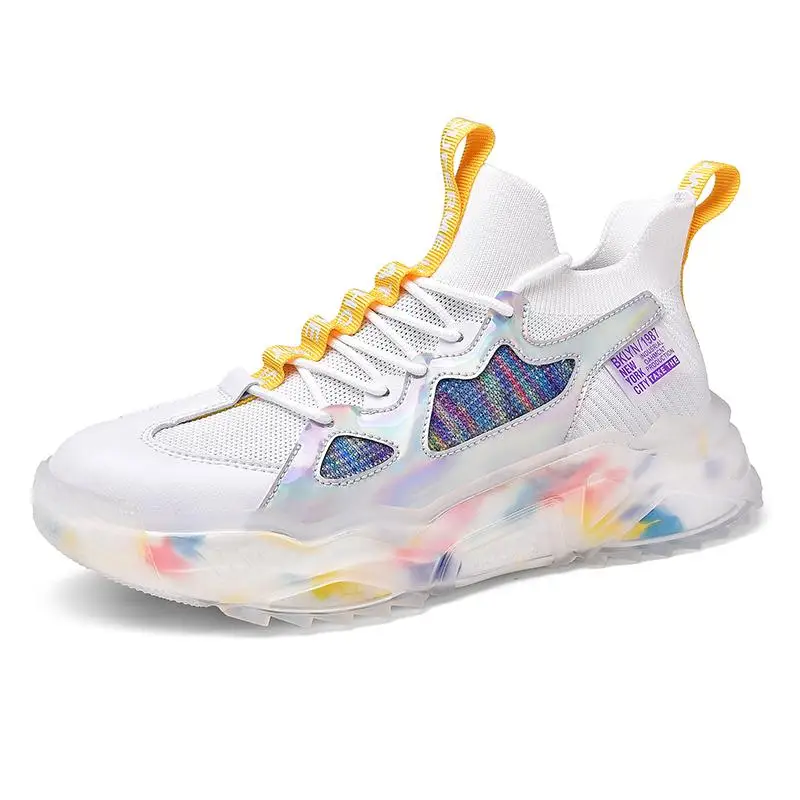 
Модные мужские кроссовки с прозрачной подошвой, повседневные, для улицы, под заказ, с логотипом 