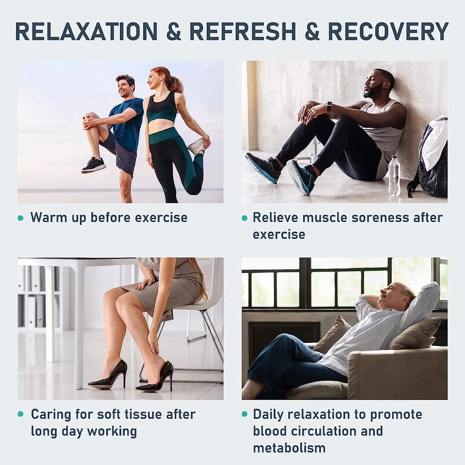 Air Leg Compression Recovery Boots for Athlete Relief Muscle Soreness and Pain Air Compression Leg Massager