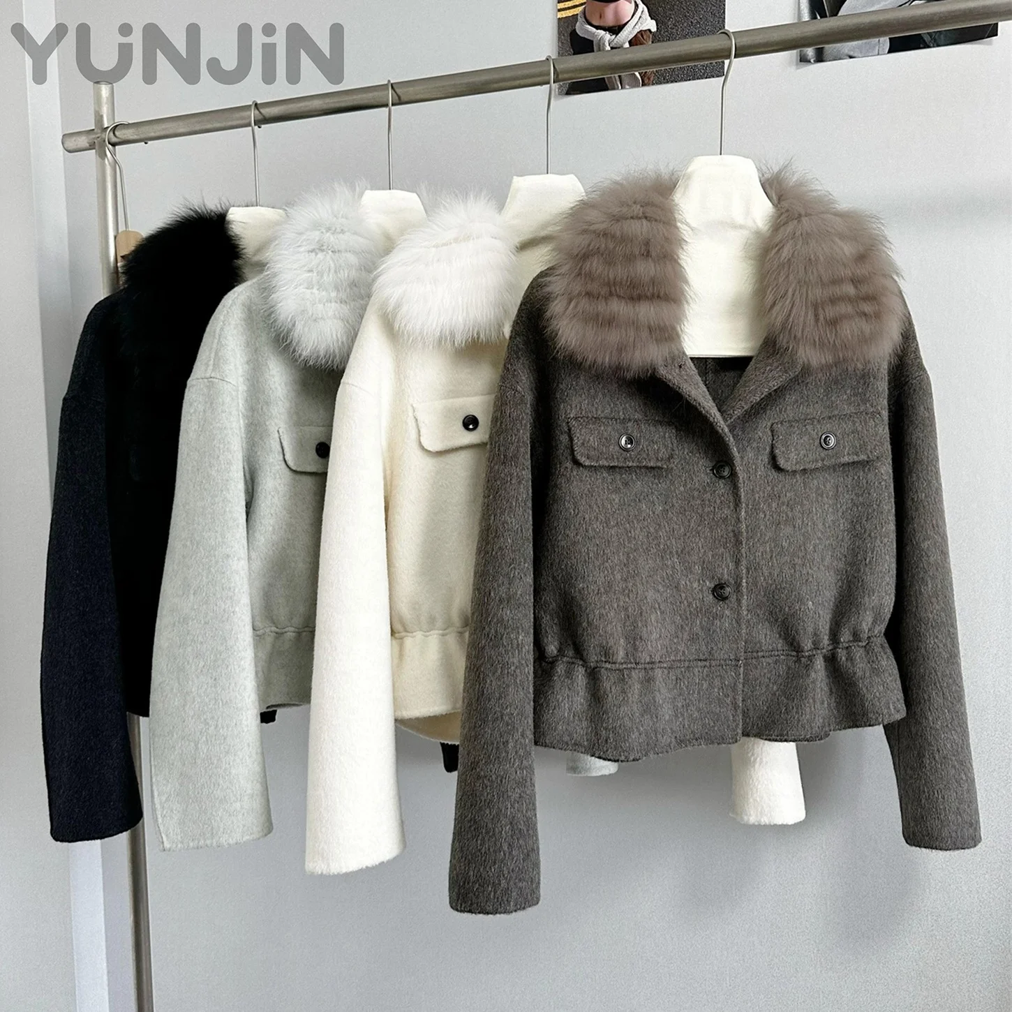 Luxury Women's Real Double Face Wool Coat Real