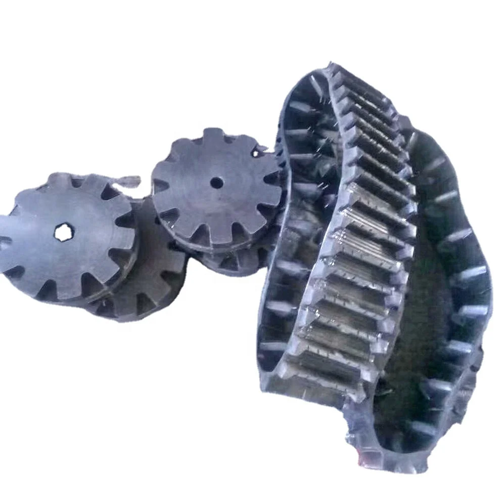 Mini Robot Parts Small Rubber Track Robotic Rubber Crawler Small Robot Rubber Tracks Dba with Driving Wheels