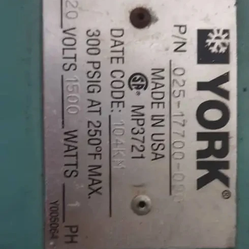 mk　　りぼんブートニエール YORK Refrigerator Compressor Parts - Oil Heater 025-17700-000
