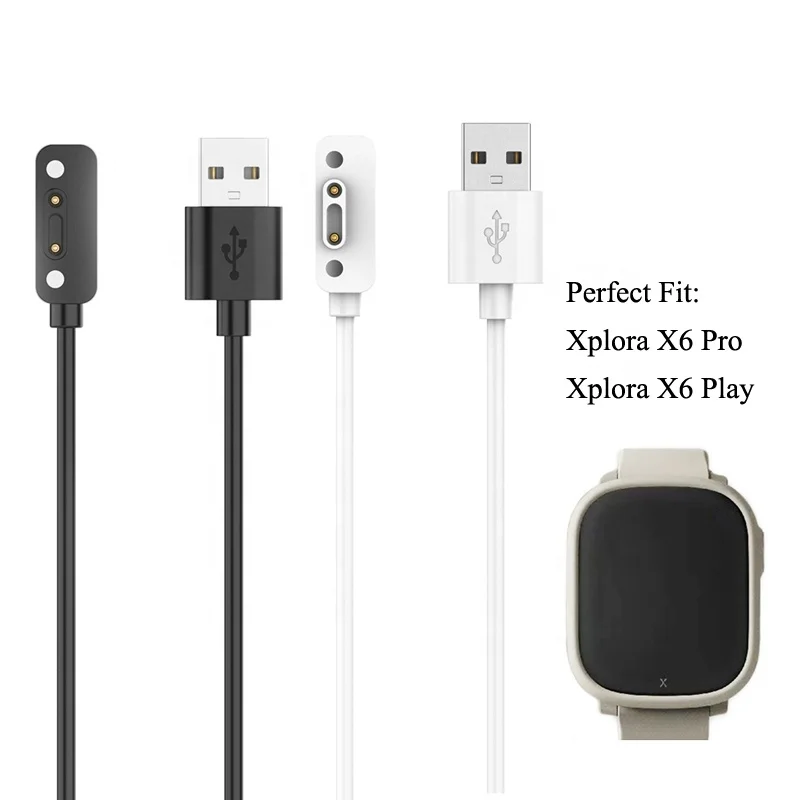 Snyeest 1 Câble De Charge Magnétique Compatible Avec XPLORA X6, Câble USB Portable, Chargeur De Rechange, Câble De Charge Pour X6 Play/X6 Pro, Blanc