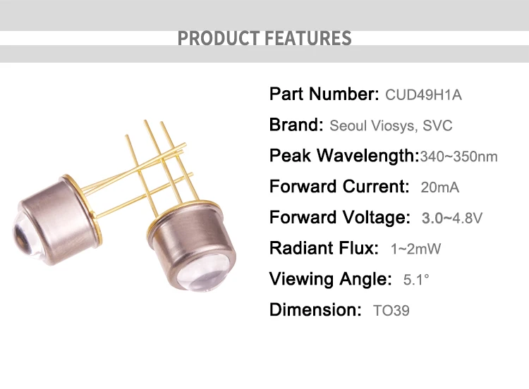 High Intensity Diode Lamparray Tianhui 345nm UV LED Diodes Lamp for Medical Use - Ideal for Blood ...