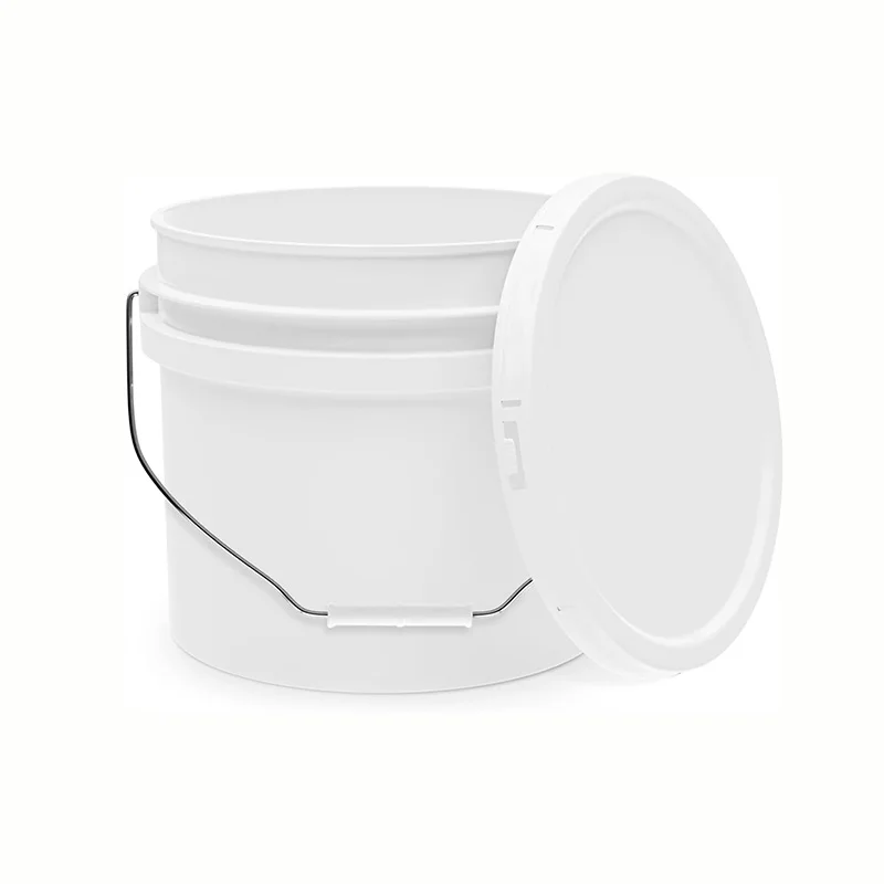 High Density Polyethylene Tamper Evident Lightweight Food Containers 3.5g Gallon Printed Plastic Buckets for Shea Butter