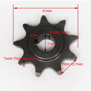 9 Tooth Motor Sprocket - Durable Bicycle Chain Gear
