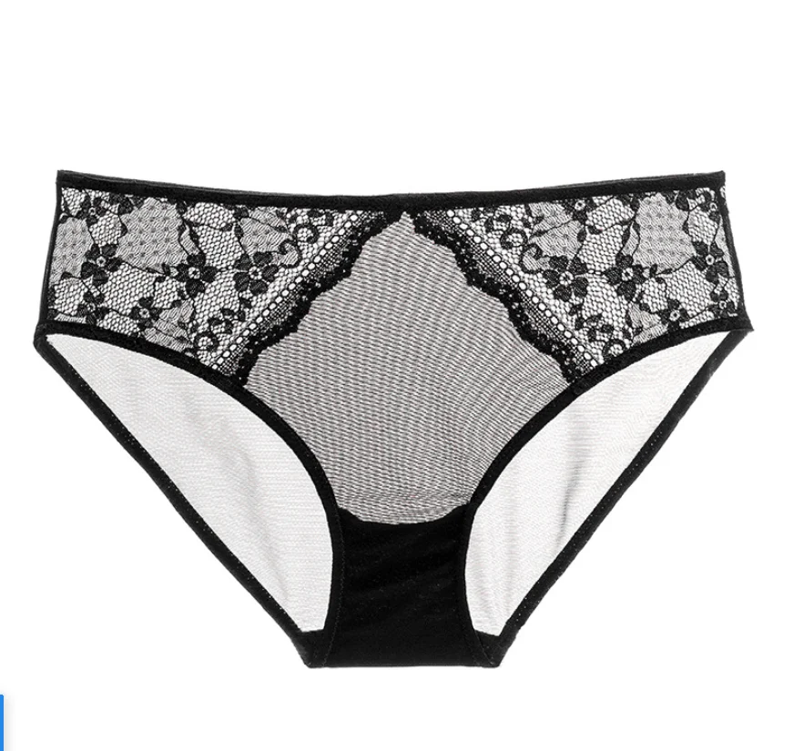 High Quality Breathable Embroidery Underwear Mesh Transparent Panties ...