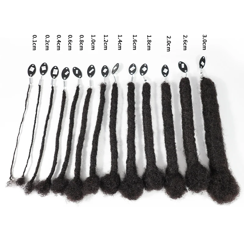 0.1cm 10inches New Style Human Hair Loc Extension Bundles Dreads Extensions Human Hair Regular Locs for Black Man and Women