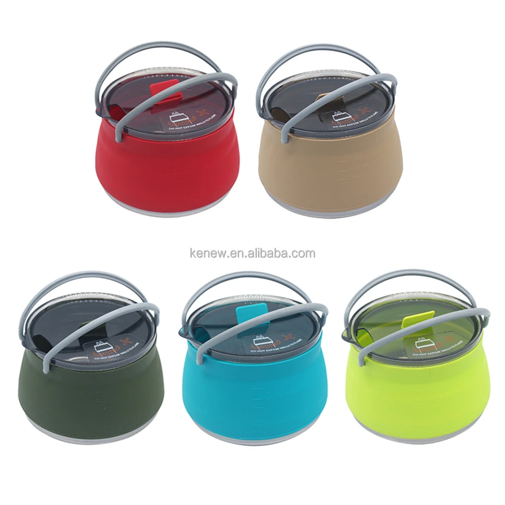 Silicone Folding Kettle Camping Teapot Portable Coffee Tea Cooker