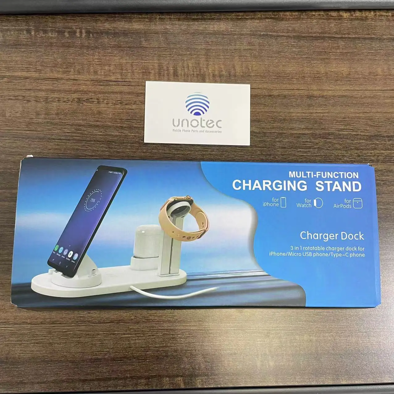 10w 4 In 1 Caricabatterie Wireless Charger Smartphone Docking Charging