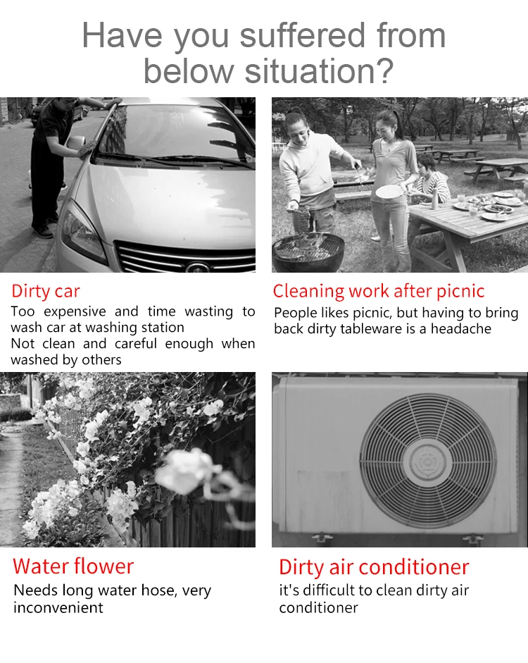 Portable Electric Battery High Pressure Cordless Power Washer Machine Surface Cleaning Washer Gun for Home details