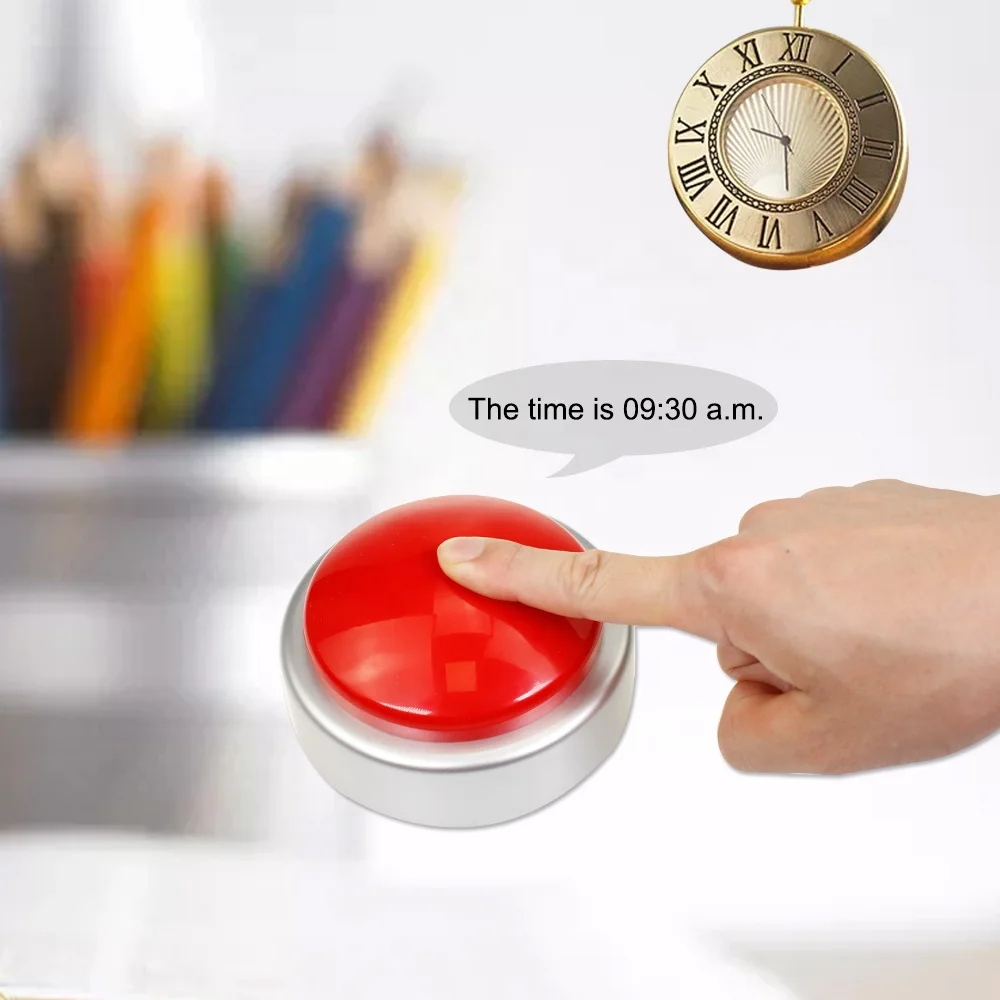 Factory Wholesale Talking Button Clock Adjustable Volume Alarm Clock- for the Blind, Elderly or Visually Impaired