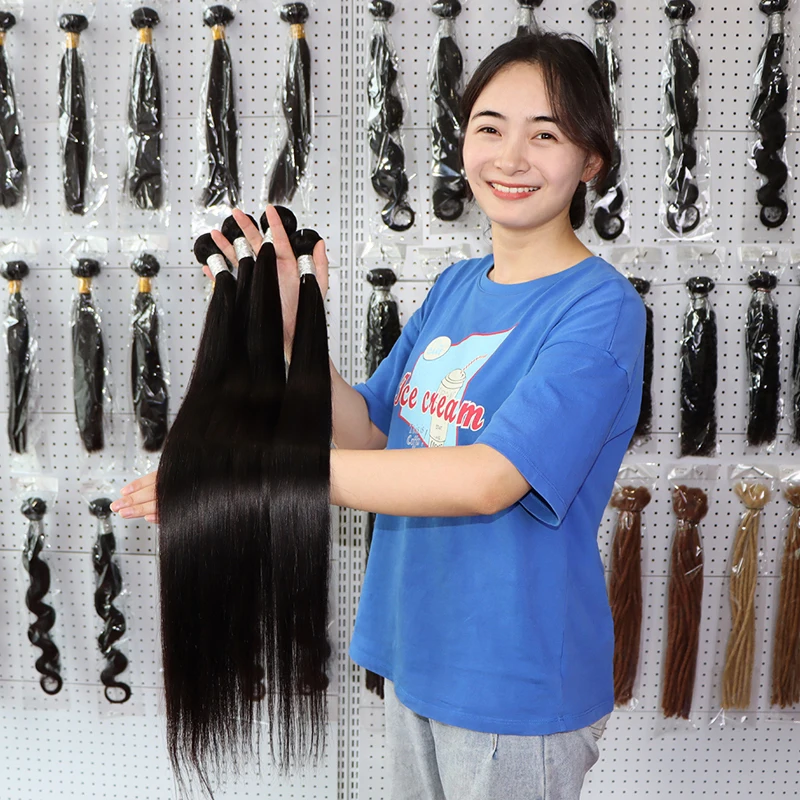 Tissage-Cheveux-Humain En Gros Cheveux Naturel Malaysian Virgin Hair Vendor 9A Human Hair Peruvian Bundle Hair Extension 30inch