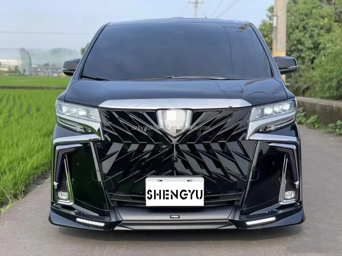 Front Bumper Grille For Toyota Alphard 35 Series 2018 Change To Black ...