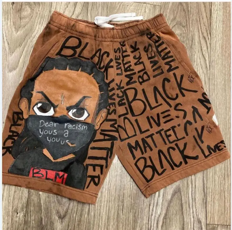 Hot Selling Short Pants Plus Size High Waist Drawstring Men's Shorts Cotton Cartoon Print Jogger Men Sweat Short gallery 2