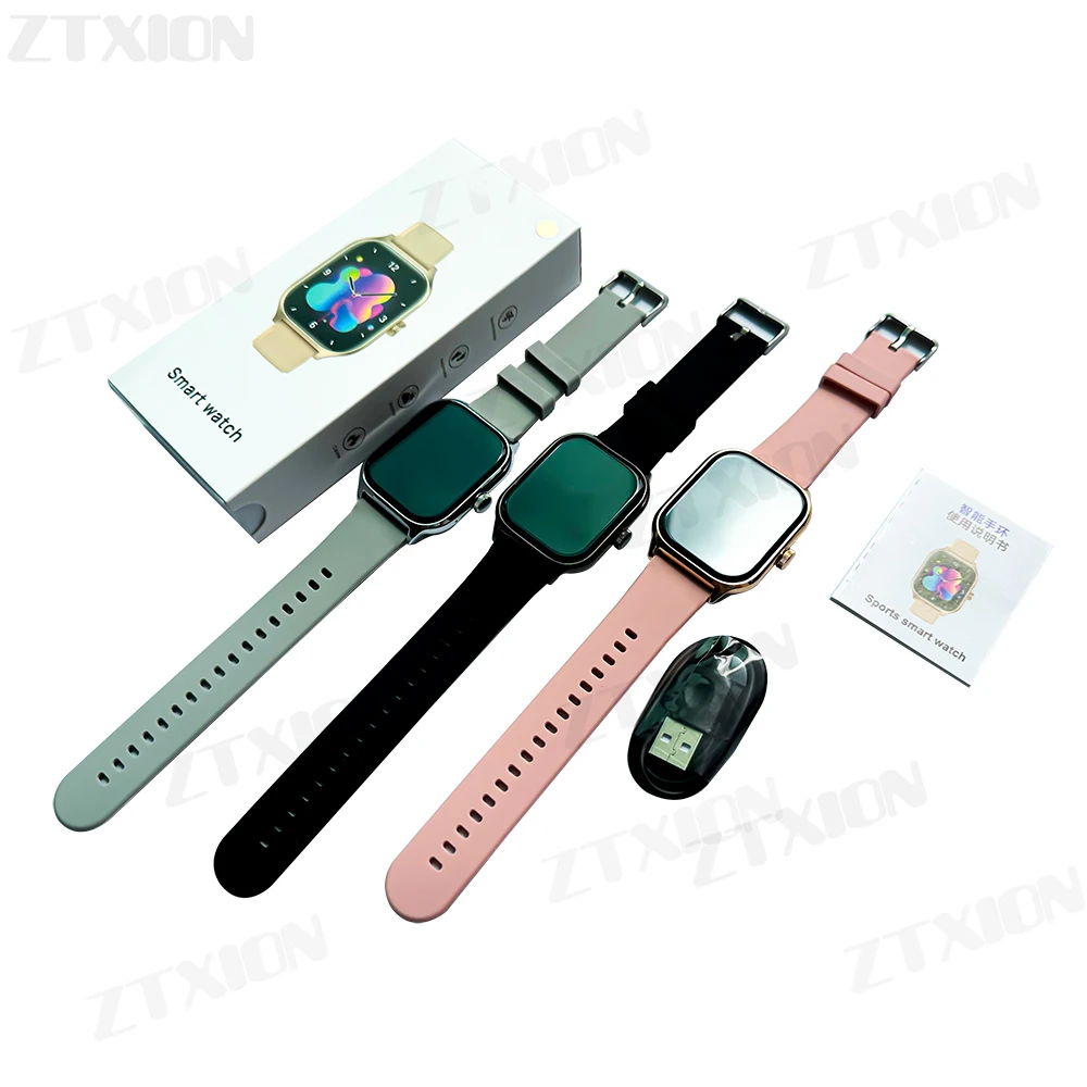 2024 New Rectangular Smartwatch Watch 4 Touch Screen Call APP Information Reminder Multiple Sports Modes Smart Watch