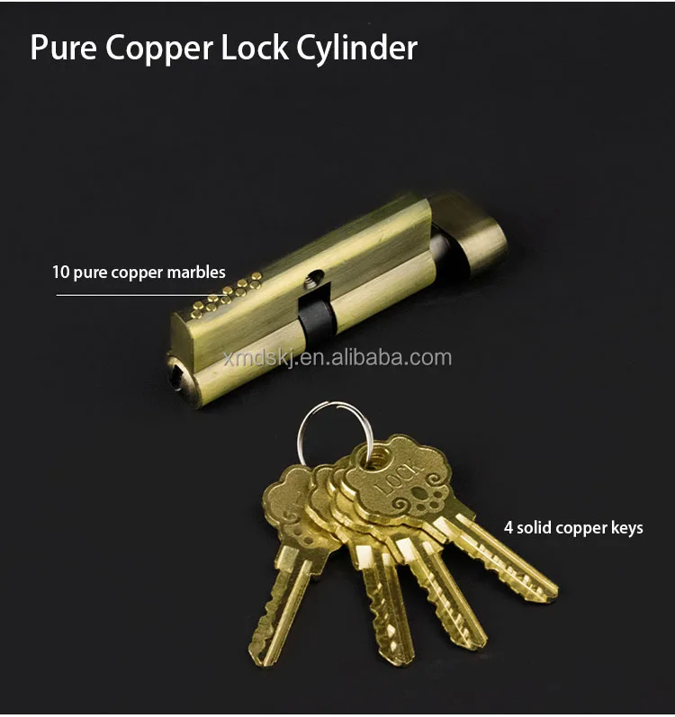 Luxury Zinc Door Handle Brass Knurled Door Lock Handle Set Euro Villa Interior Lever Matt Black