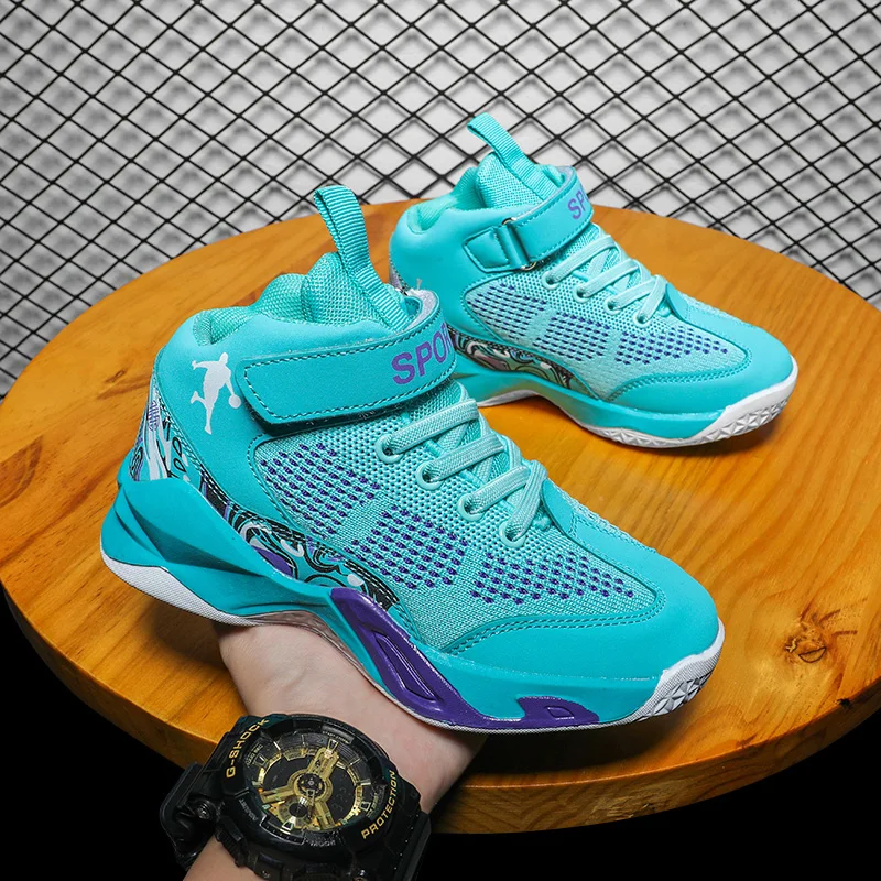 Детские кроссовки для мальчиков и девочек, спортивная обувь, модные кроссовки, Повседневная дышащая обувь для малышей, детская обувь для бега, Баскетбольная обувь