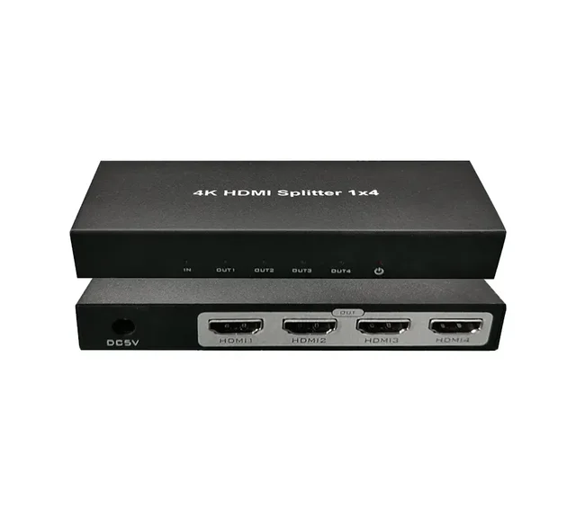 1 in 4 Out 4K@60HZ 1080P HDMI2.0 HDCP 2.3 Hub Video and Audio Splitter hdmi video 4k box 1 switch 2 hdtv in Support 4K 3D 4x1