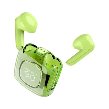 BT5.3 Transparent Case TWS Earbuds Digital Display Waterproof Ture Wireless Stereo Gaming In-Ear Earphone Headphones