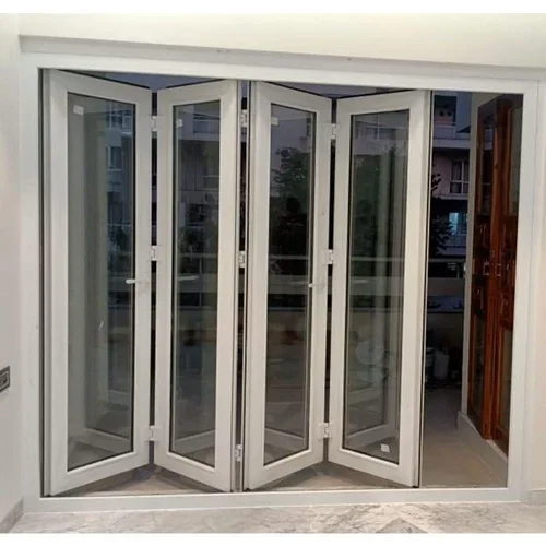 Wholesale Modern French Style Polycarbonate Sliding Folding Door Waterproof Automatic PVC Shower Door Finished for Apartments