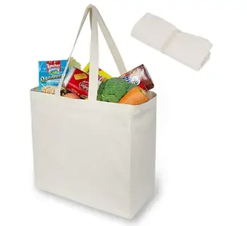 Reusable Product Bag Folding Organic Cotton Mesh Tote - Multipurpose Grocery Bag