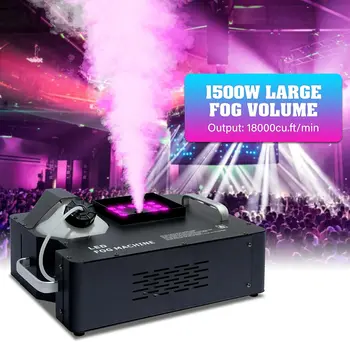 Topflashstar 3in1 RGB Wireless Remote Vertical LED Stage Effect 1500W Up Spray Machine DMX Fogger Party Smoke Generator Machine