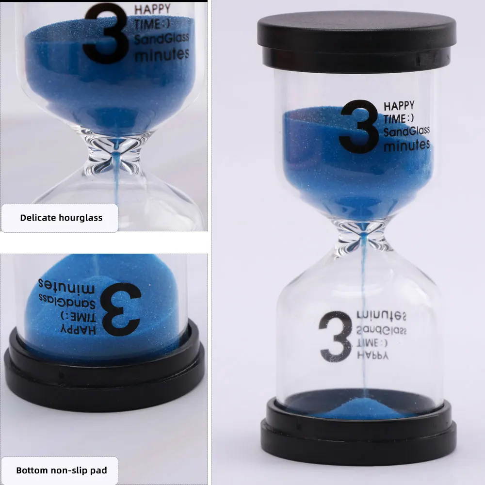 custom colorful sandglass 1/3/5/10/15/30 minutes mini hourglass clock  tea timer gift sand glass