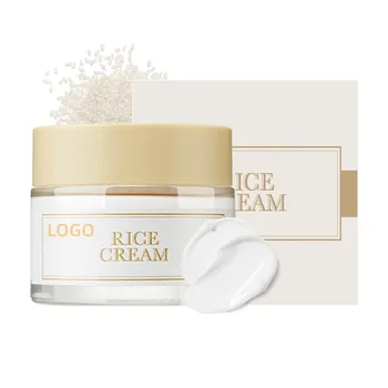 Private Label Rice Face Cream Of Rice Bran With Ceramide Skin Moisturizing Soothing