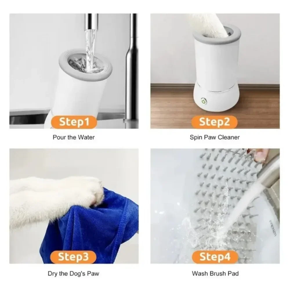 Automatic pet massager, paw cleaner, small, medium, and large breed dog foot cleaner 2