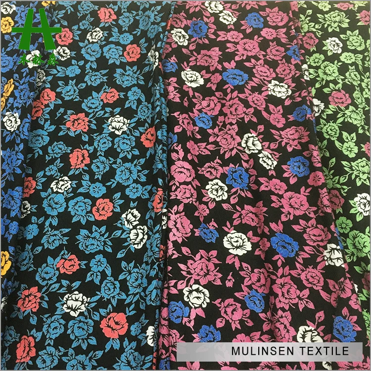 Mulinsen текстиль Профессиональный вискоза Джерси вихревой разгрузки принт искусственный шелк ткань