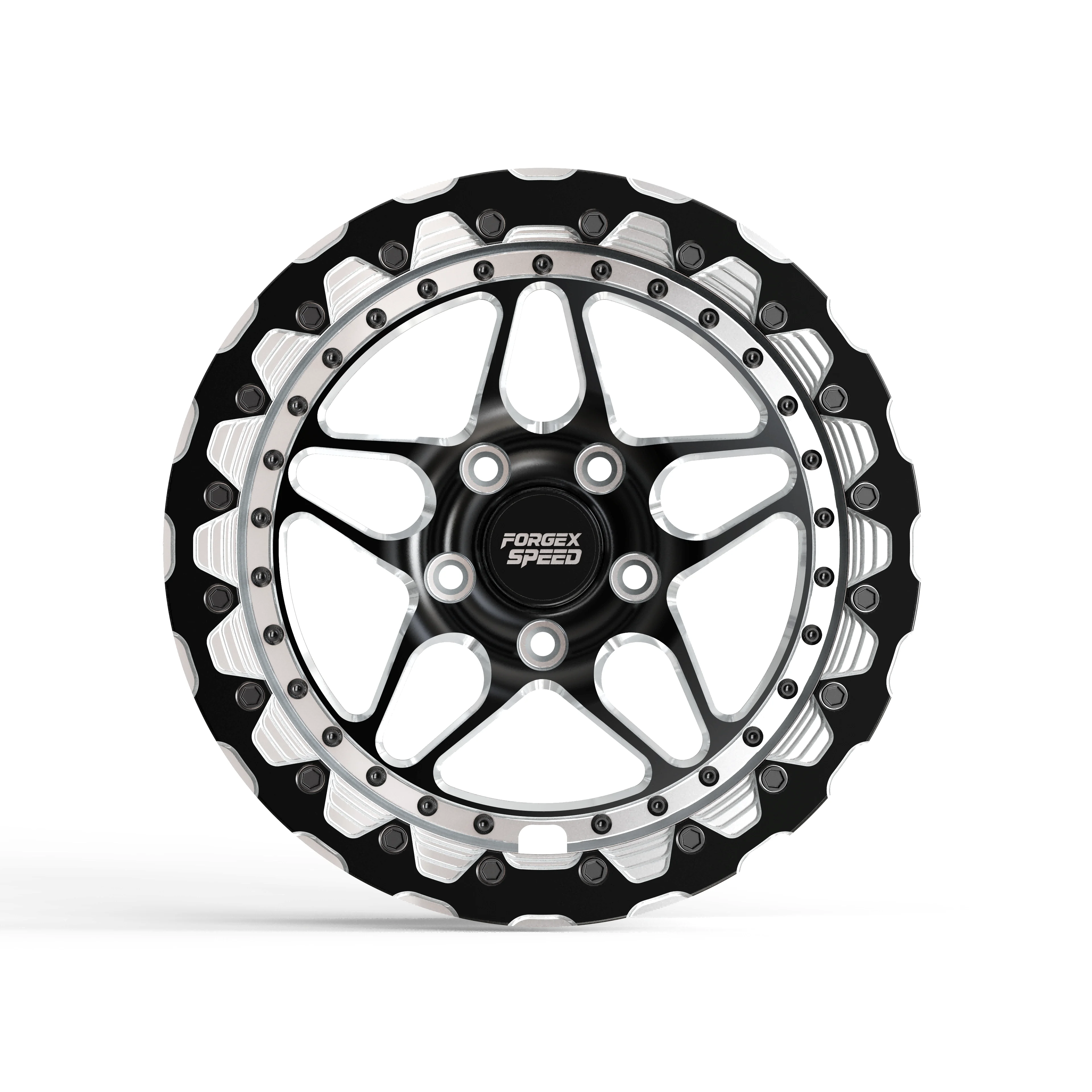 Forged 6061-T6 Beadlock Rims 17 18 Inch 5x112 5x114.3 Custom Drag Racing Wheels For Mustang