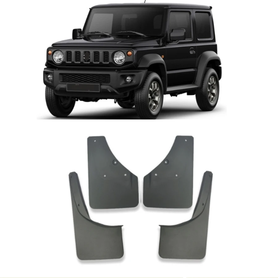 TIYPEOR Door Mud Flap Set Front & Rear Set Of 4 Black For Suzuki Jimny 2019 - 2021 Car Mud Flaps Splash Guards Easy Installation